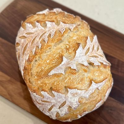 Christmas Tree Oval Shaped Sourdough Loaf