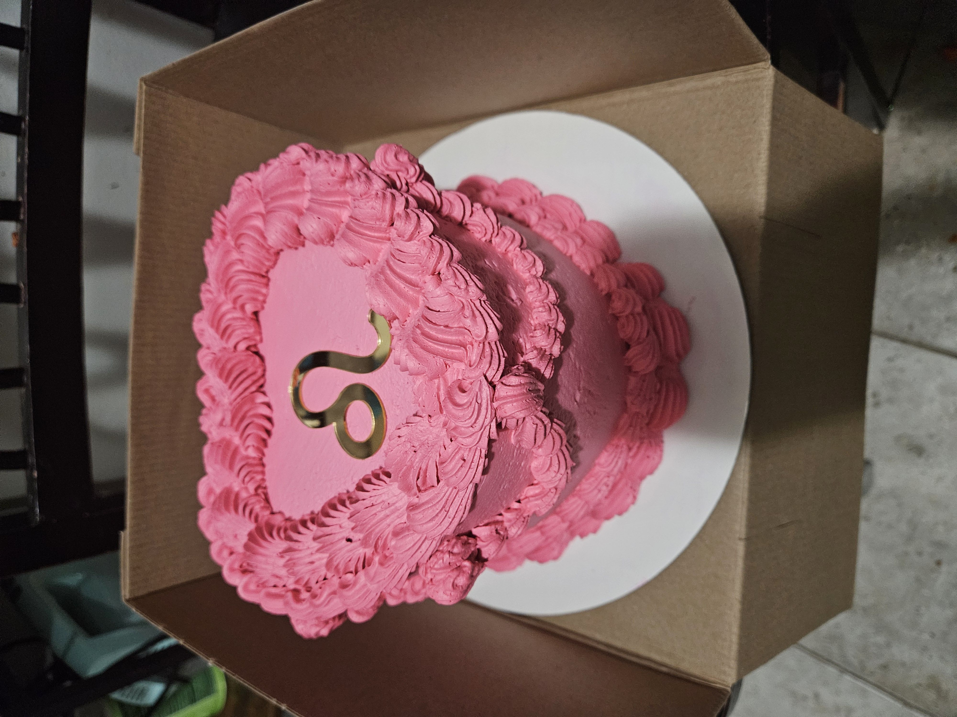 10in Heart Cake Filled 