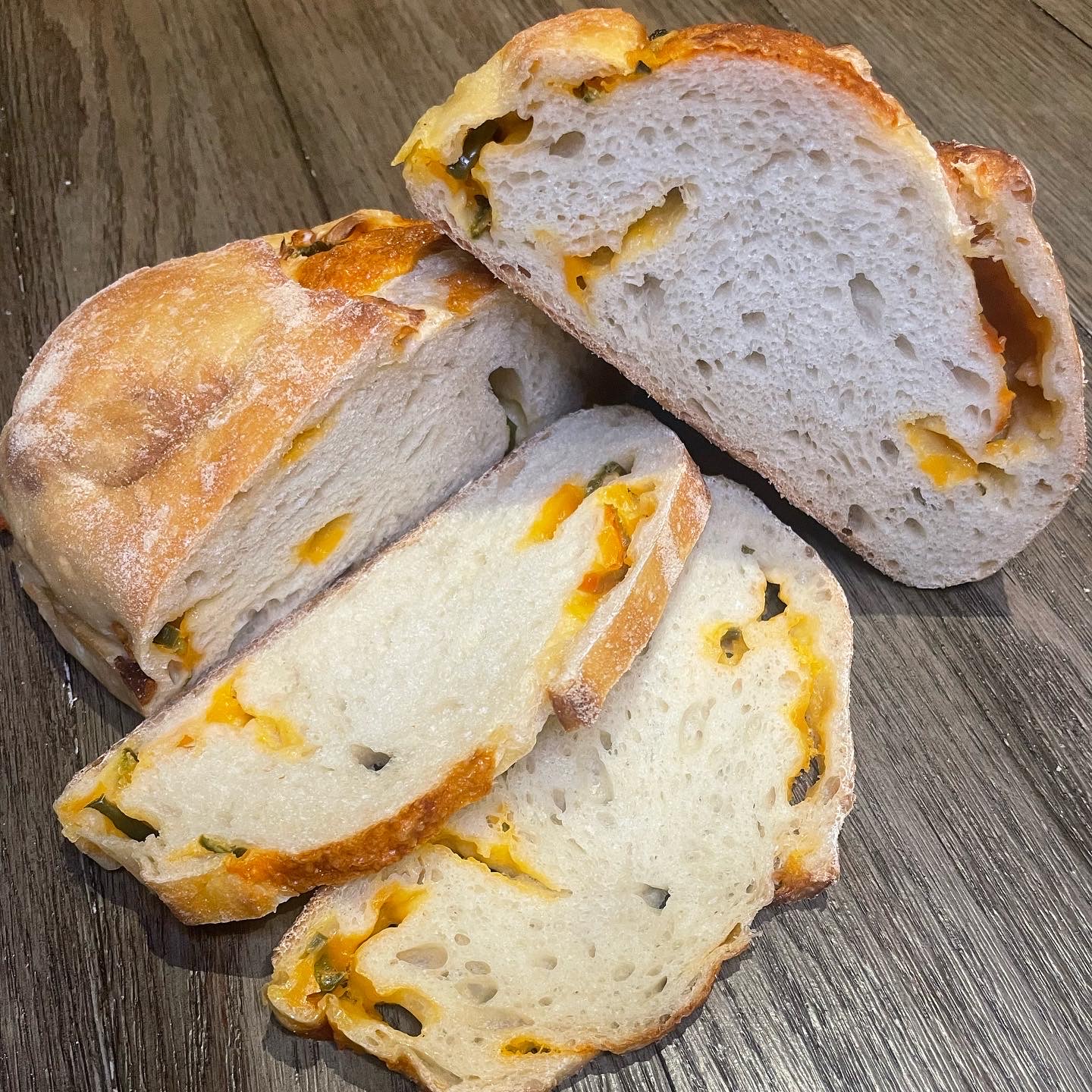 Cheddar Jalapeño Sourdough Loaf 