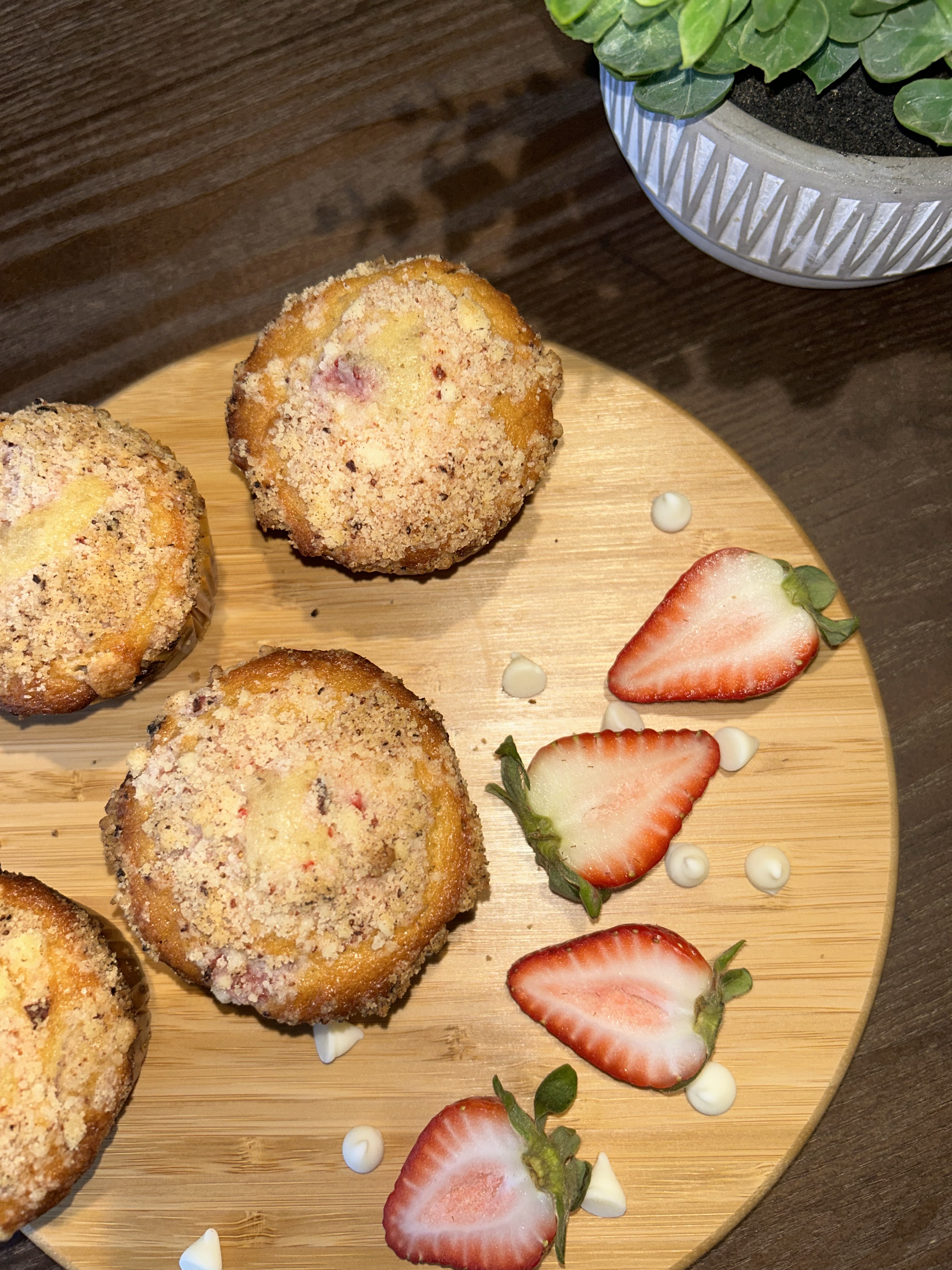 Strawberry White Chocolate Muffins