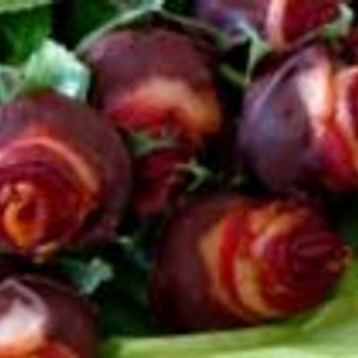 Chocolate Dipped Bacon Roses 6ct