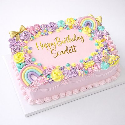 Decorated Quarter sheet Cake 