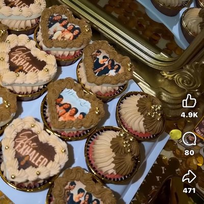 Heart Sharped Photo Cupcakes