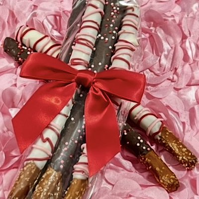 6 Chocolate Covered Pretzels 