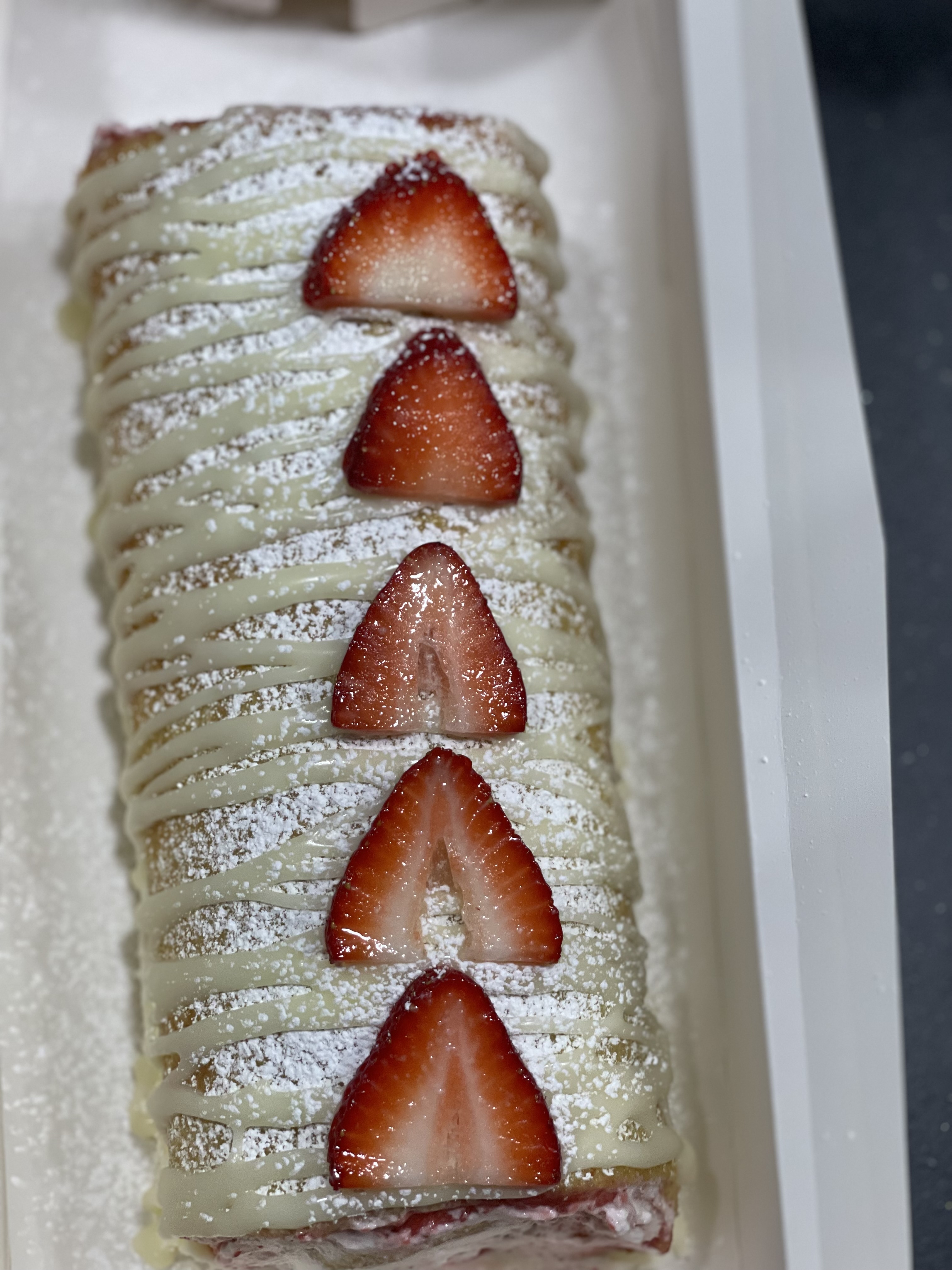 Strawberries And Cream Cake Roll