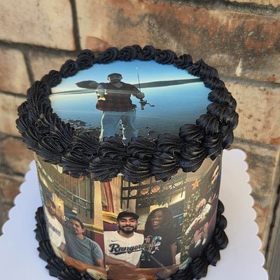 Birthday Cake With Edible Images All Around (5"2 Layer)