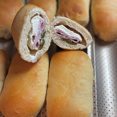 Ham, Jalapeño’s And Cream Cheese Stuffed Bun