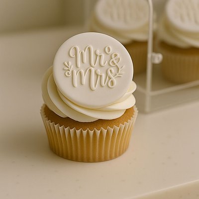 Wedding Fondant Cupcakes (12)