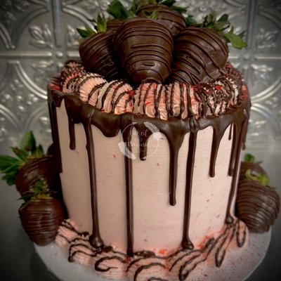 Chocolate Covered Strawberry Cake