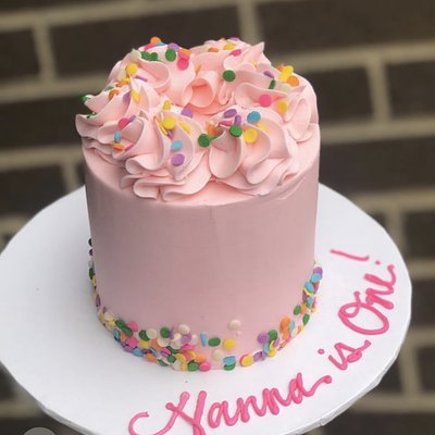 6” Mini Smash Cake On Cake Board 