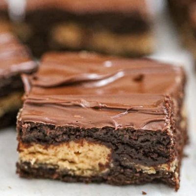 Dairy Free Peanut Butter Stuffed Brownies