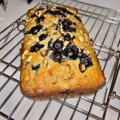 Banana Bread W/ Walnuts and blueberries 