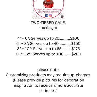 2 Tier Cakes