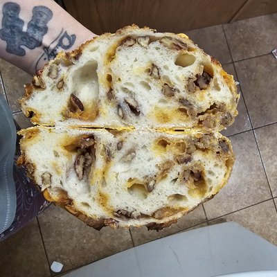 Butterscotch Pecan Sourdough Boule Loaf