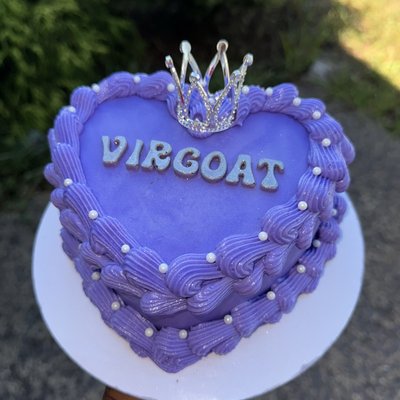 One Layer 6 Inch Heart Cake