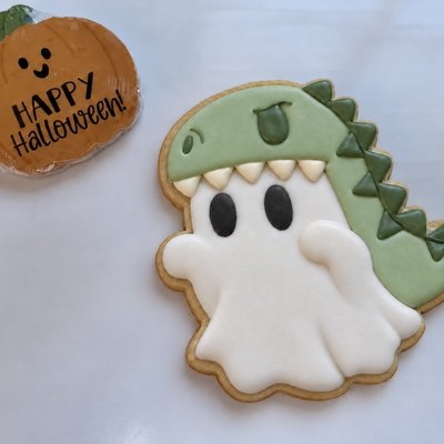 Ghost In Dino Costume