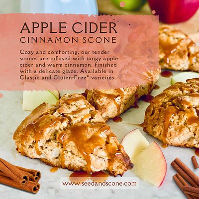 Apple Cider Cinnamon Scones (6 for $18 • 12 for $36)