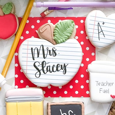 Teacher Appreciation Apple Cookie 