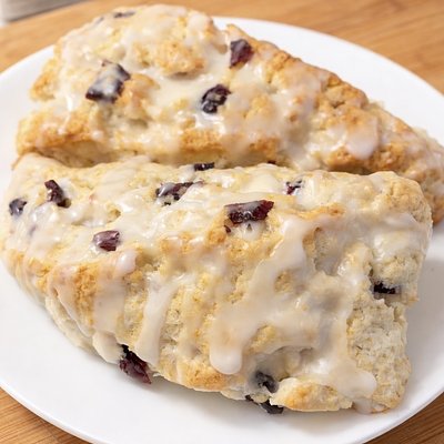 12 Large Cranberry & White Chocolate Scones