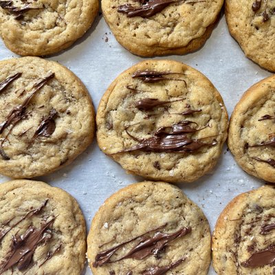 DOZEN (12) Sourdough Chocolate Chop Brown Butter Cookies 