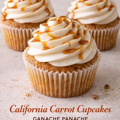 🥕 Golden California Carrot Cupcakes