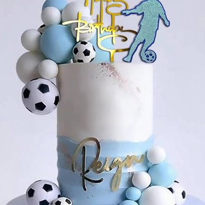 Soccer Blue Cake