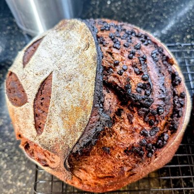 Chocolate Espresso Chocolate Chip Organic Sourdough Loaf