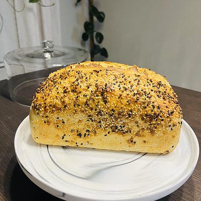 Everything Bagel Sourdough Loaf - Unsliced