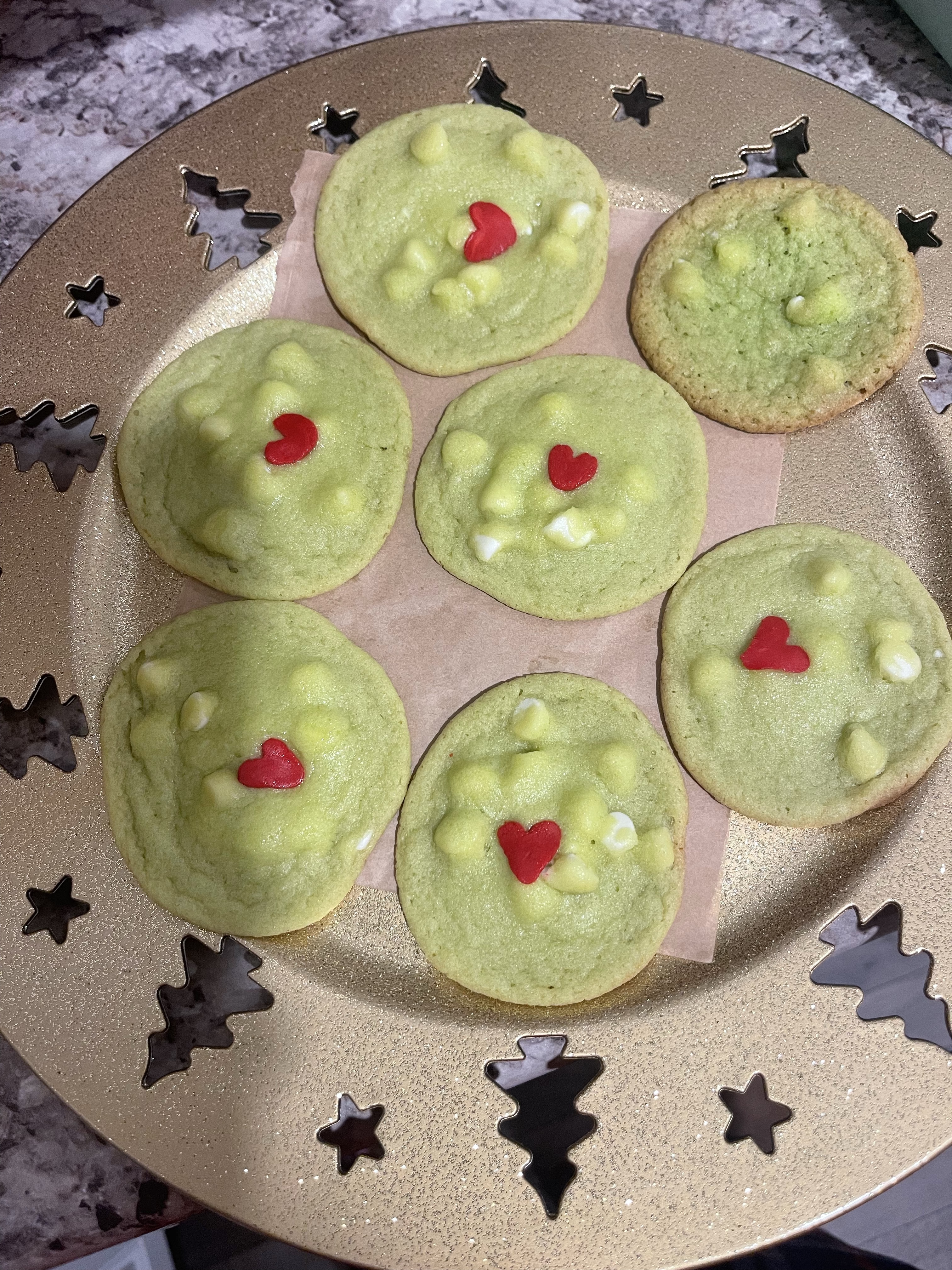Grinch Pudding Cookies