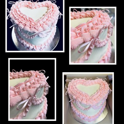 Cow And Heart Shaped Cakes 