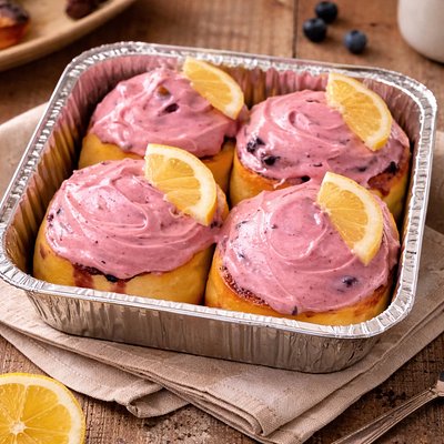 Blueberry Lemon Sourdough Sweet Rolls