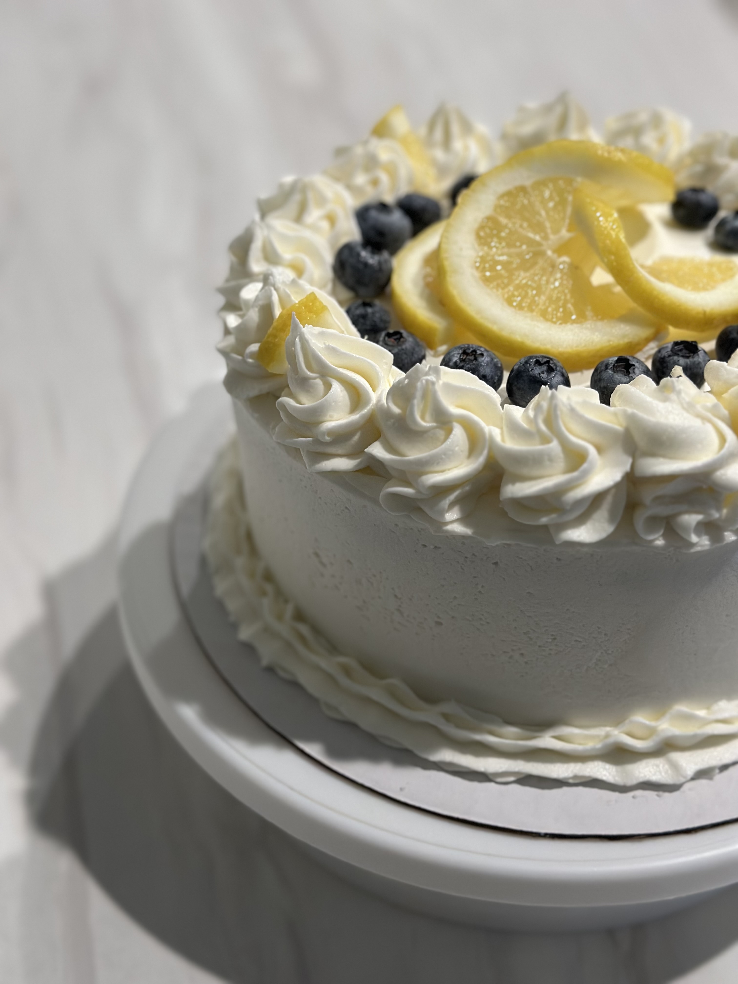 2-Layer Lemon Blueberry Cake