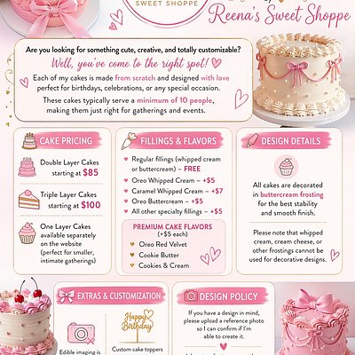 8 Inch Round And heart cakes!