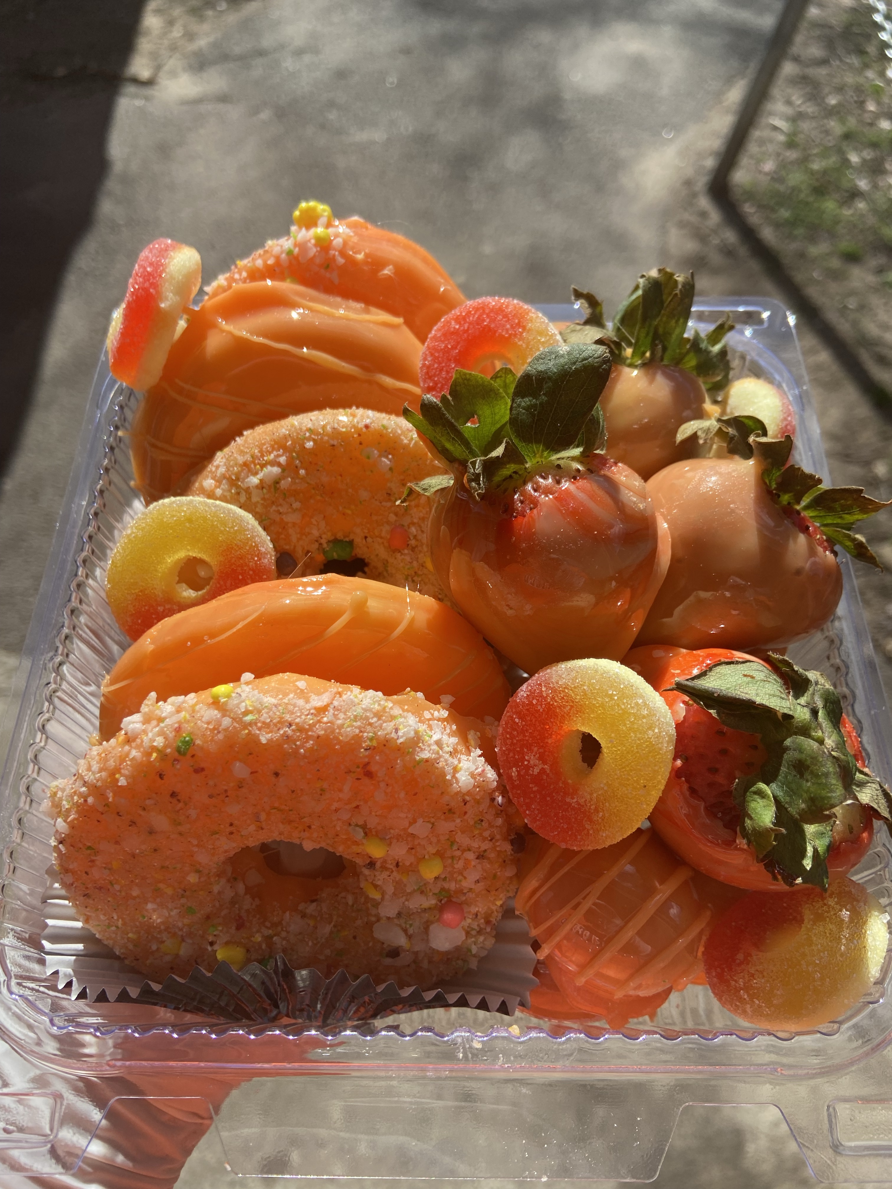 Candied Grapes, Pineapples, and Strawberries 