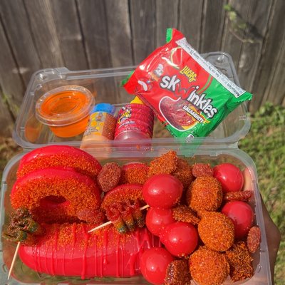 Candied Fruit Combo With Tajin & Chamoy ❤️