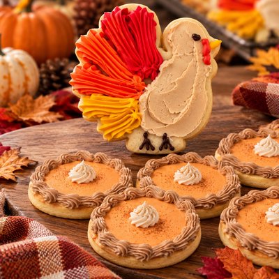 Thanksgiving Iced Sugar Cookies (12/pk)