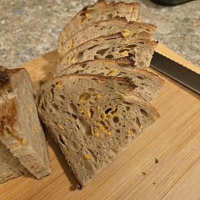 Guinness & Sharp Cheddar Sourdough Loaf 