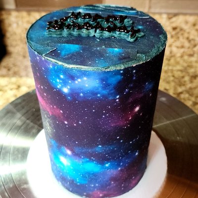6" Double Barrel (Tall) Cake Simple Decor 