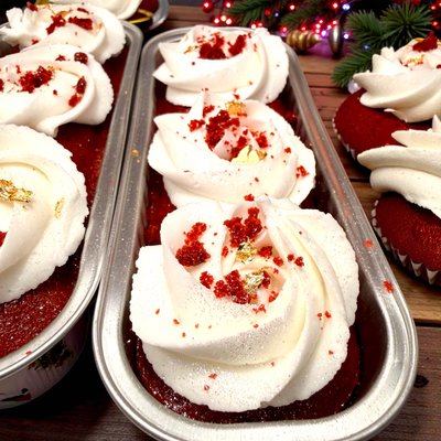 ❤️ Red Velvet Tea Cake with Cream Cheese-Style Frosting