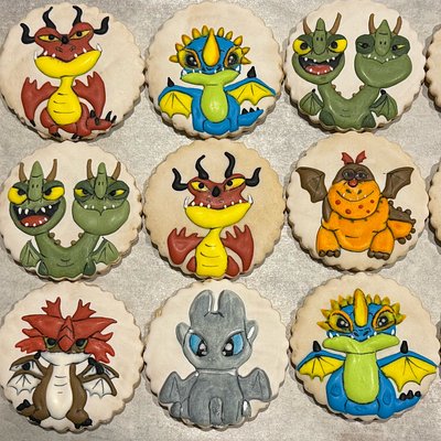Dragon Character Cookies