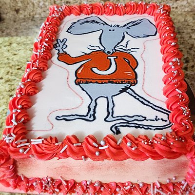 1 Layer 1/4" Sheet Cake Simple Decor 