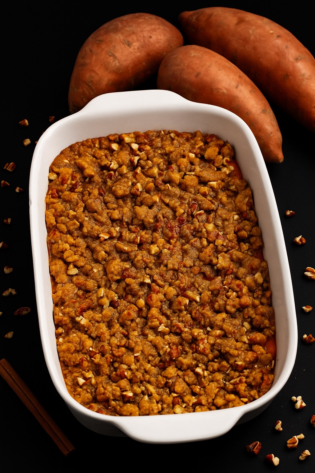 Sweet Potato Casserole (IN GLASS SERVING DISH)