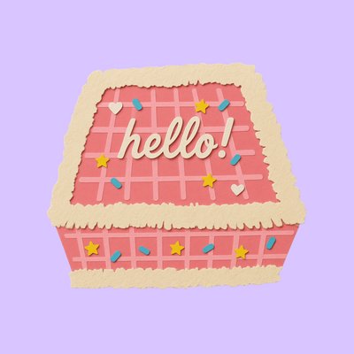 Sheet Cake Mini 8x8”