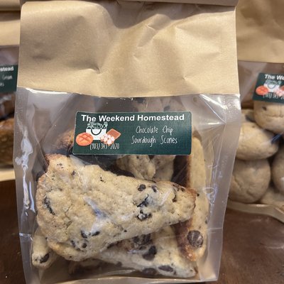 Chocolate Chip Sourdough Scones (8 Count)