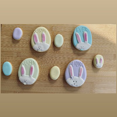 Custom Name Bunny Cookie 