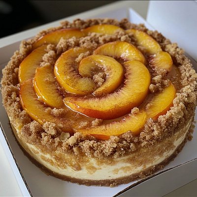 Peach Cobbler Cheesecake 
