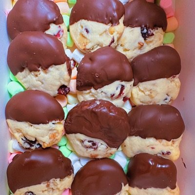 Chocolate Dipped Shortbread Cookies (1 Dozen) 