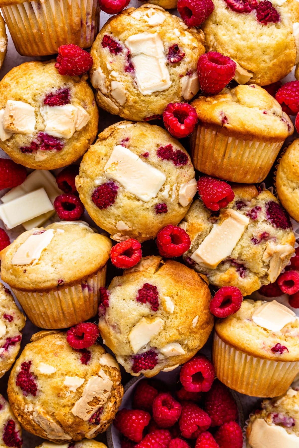 White Chocolate Raspberry Muffins Half Dozen 