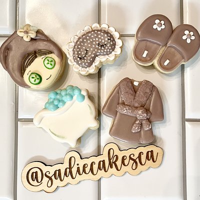 Spa Day Mini Sugar Cookies (Dozen) (Colors Customizable)