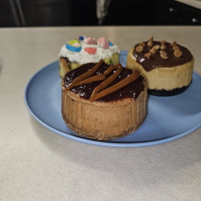 4" Chocolate Caramel Cheesecake 